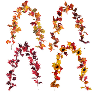 Autres fleurs et plantes <span class=keywords><strong>d</strong></span>écoratives <span class=keywords><strong>Feuilles</strong></span> <span class=keywords><strong>d</strong></span>'érable artificielles <span class=keywords><strong>Feuilles</strong></span> <span class=keywords><strong>d</strong></span>'<span class=keywords><strong>automne</strong></span> suspendues <span class=keywords><strong>Décoration</strong></span> Guirlande de vigne Verdure suspendue - Product Image 3