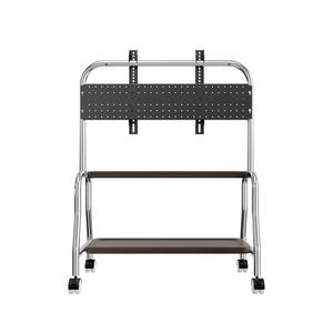 Carga económica 50kg Soporte de <span class=keywords><strong>TV</strong></span> de acero inoxidable Altura ajustable Carro de <span class=keywords><strong>TV</strong></span> móvil Carro de <span class=keywords><strong>TV</strong></span> con <span class=keywords><strong>estante</strong></span> - Product Image 3