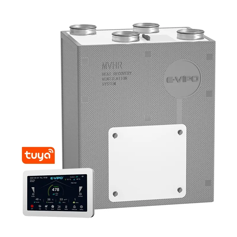E-VIPO Eco A+ Ventilação de Recuperação de Energia ERV Ventilação de Ar Fresco Hrv Ventilador de Recuperação de Calor Residencial Peças do Sistema de Arruela