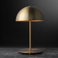 Lampada da tavolo da soggiorno lampada da comodino in ottone lampada da tavolo a fungo