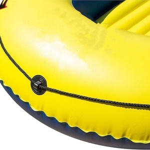 PVC Inflatable <b>Boat</b> Rafts 3 Person for Adults & Kids Comes W/ Pole Oar Holders <b>Cushioned</b> Comfortable Base 8 Ft Size Yellow - Product Image 5