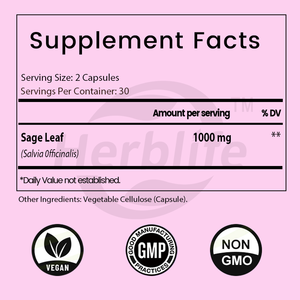 Capsule di estratto di salvia-cervello, supporto digestivo e immunitario, antiossidante, integratore per la salute, NO-GMO vegano senza glutine OEM ODM - Product Image 2