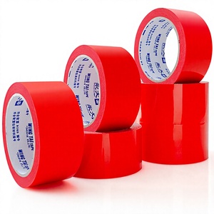 Red Acrylic Waterproof Warning <b>Tape</b> for Flooring Applications - Product Image 1