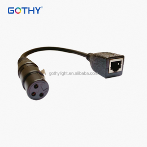 Câble adaptateur XLR RJ45 XLR <span class=keywords><strong>3</strong></span> <span class=keywords><strong>broches</strong></span> femelle vers RJ45 femelle convertisseur <span class=keywords><strong>DMX</strong></span> 29cm métal et plastique - Product Image 6
