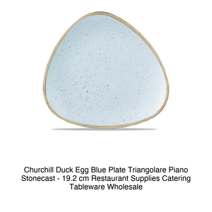 Assiette triangulaire bleu œuf de canard 19,2 cm Churchill Stonecast -12-Sdestr71 - Product Image 2