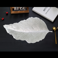 Sets de table ronds en vinyle PVC métallisé, résistants à la chaleur, écologiques, pour la décoration de la table à manger à la maison