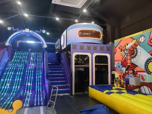 Équipement de divertissement : Toboggan et balançoire pour enfants, décoration de terrain de <span class=keywords><strong>jeux</strong></span> intérieur, <span class=keywords><strong>jeux</strong></span> pour enfants en intérieur, ensembles de <span class=keywords><strong>jeux</strong></span> souples - Product Image 6