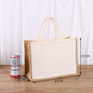 Reusable Fashion Lightweight <strong>Jute</strong> <strong>Tote</strong> <strong>Bag</strong> Drawstring Handle Eco-Friendly Large Capacity Promotional Custom Logo Shopping <strong>Bag</strong> - Product Image 5