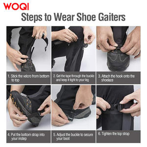 Guêtres de neige WOQI pour l'extérieur, imperméables, anti-boue, pour la randonnée et la montagne, protection des mollets pour adultes, en polyester. - Product Image 5