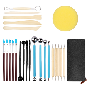 Kit de 25 outils unisexe en argile <span class=keywords><strong>à</strong></span> séchage <span class=keywords><strong>à</strong></span> <span class=keywords><strong>l</strong></span>'<span class=keywords><strong>air</strong></span> polymère et silicone pour sculpter la poterie Nail Art Outils de modelage en plastique - Product Image 2