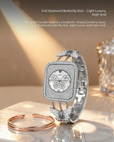 Montre à quartz BELBI pour femme, incrustée de diamants, avec bracelet en titane, résistante à l'eau 10m, bijoux de mode, vente en gros fabricant