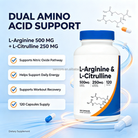 Complément Alimentaire Sportif Personnalisé à Marque Blanche : Capsules de L-Arginine et L-Citrulline, Complexe d'Acides Aminés pour Adultes