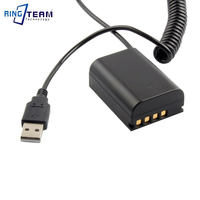 Adaptador de Corriente USB para Cámara BLX-1, Acoplador de Batería Ficticia Compatible con Cámaras Olympus OM-1 OM1 MLC, Cable de Alimentación Enrollado