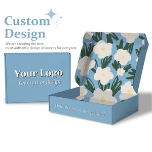 Eco Friendly Custom Logo Printed Small Business Recycled Flat <b>Pack</b> <b>Paper</b> Packaging Box Folding Corrugated Box Mailers - Product Image 1