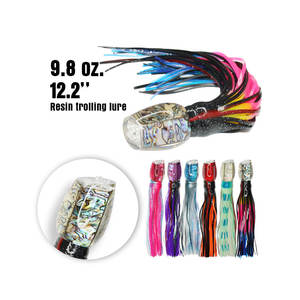 12Inch 279G 6 Kleuren Zeevissen Groot Wild Trollen Vissen Lokken Dubbele Octopus Rok Tonijn Marlijn Groot Aas Hars Jet Head Lokt - Product Image 1