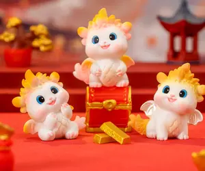 multi chinese zodiac new year cartoon cute resin dragon figurine dancing flying mini statue baby crafts home decoration ornament