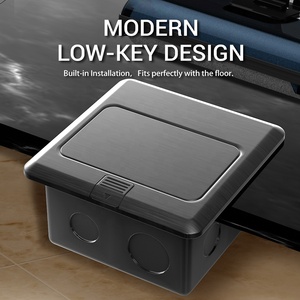 Nhà Máy ODM/OEM Hidden tầng ổ cắm USB loại A + C Ổ cắm điện Bạc Vàng Sàn thép không gỉ ổ cắm với mạng - Product Image 3