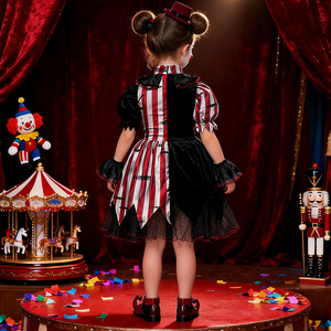 <span class=keywords><strong>Disfraz</strong></span> <span class=keywords><strong>de</strong></span> Payaso <span class=keywords><strong>de</strong></span> Halloween para Niñas, Vestido <span class=keywords><strong>de</strong></span> Cosplay con Falda, Impresión Digital en Poliéster, Inspirado en Películas y Televisión - Product Image 3