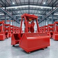 Grappin hydraulique électrique robuste CE ISO pour le déchargement de charbon, sable et gravier en port, avec télécommande radio