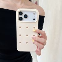 Nouvelle Arrivée Coque de Téléphone Portable en Silicone TPU Creuse DIY pour iPhone 17 16 15 Pro Max