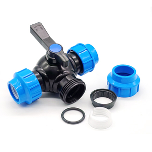 IRRIPLAST OEM Raccords de compression pour tuyaux d'irrigation en PEHD et PP ISO17885, Têtes en T et vannes à boisseau sphérique à trois voies en PP - Product Image 5