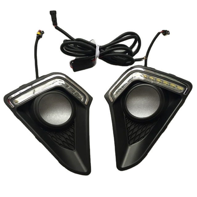 Car LED DRL  Driving Fog Light for hyundai I10 Sedan 2013 2014 2015 2016 Fog Lamp Day Light