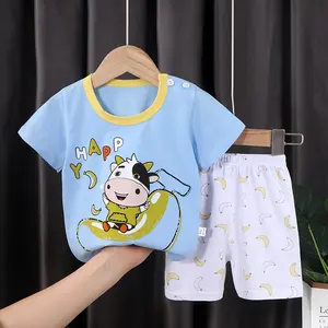 2022 New Boutique Style Boys And Girls Clothing Sets Kids Girls Clothes Shorts Summer Cute Cartoon Children Outfit