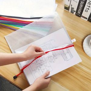 Custom PVC Waterproof <b>Document</b> Bag with Zipper File <b>Holder</b> for Multi-Purpose Travel Office & School Use - Product Image 4