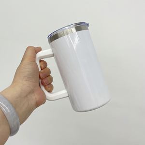 Paquete de 20 Tazas de Café Térmicas de Acero Inoxidable Blancas para Sublimación con Logotipo Personalizado, 20 oz, con Asa Extraíble de Plástico - Product Image 4
