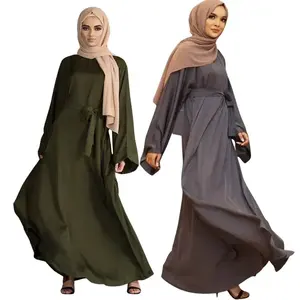 Islamic Clothing Women Casual Muslim Ladies Robe Dress Modesty Fashion Turkey Long Sleeves Muslim Dress Wholesale Musulman Abaya