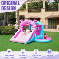 Château gonflable rose Airmyfun, château de saut pour enfants en plein air, grand toboggan, château gonflable avec souffleur