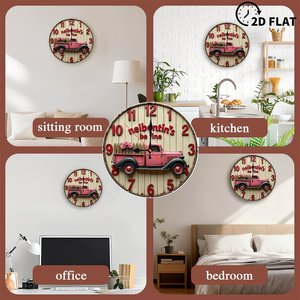 Round Wooden <b>Wall</b> <b>Clock</b> 25x25Cm <b>Silent</b> Non Ticking Home Decor <b>Clock</b> - Product Image 4