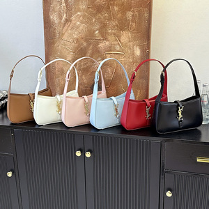Bolso de Hombro para Mujer, Estilo Moderno, Popular, Combinable con Todo, de Piel Sintética y Nailon, Tamaño Pequeño, con Cierre de Cremallera - Product Image 2