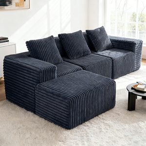 Sofá Cama Vintage de Dos Plazas, Compacto y Plegable, Nuevo Modelo para Apartamentos Pequeños, Sala de Estar o Dormitorio, Sofá Modular de Esponja de Doble Uso - Product Image 3