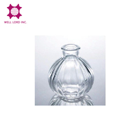 Bouteille diffuseur à roseaux en verre transparent Well Lord Best Seller 100mL/200mL/250mL avec sérigraphie et bouchon à vis, ODM/OEM disponible, TW Home