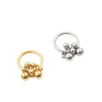 COOL Großhandel 18 Karat Gold Edelstahl Wasserdicht bewegliche Gold perle Mode Schmuck Ringe für Frauen