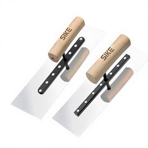 En gros, Spatule de plâtrage et de lissage en <span class=keywords><strong>acier</strong></span> inoxydable pour application de mastic, <span class=keywords><strong>pose</strong></span> de carrelage et maçonnerie, avec manche en bois - Product Image 1