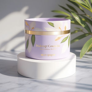 Carton imprimé de logo personnalisé Pot d'emballage en papier pour cosmétiques Crème biodégradable Tube Boîte ronde Cylindre Pot en papier pour cosmétiques - Product Image 2