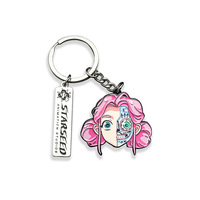 Porte-clés en métal personnalisés en gros, breloques de clés personnalisées avec des personnages de dessins animés, porte-clés promotionnels créatifs