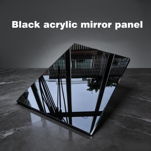 Black Acrylic <b>Mirror</b> Sheet High Gloss PMMA <b>Mirror</b> Panel Shatterproof <b>Plastic</b> <b>Mirror</b> Board for Wall Decor OEM Factory Supply - Product Image 1