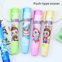 Gomme créative Soododo en forme de stylo, motif dinosaure de dessin animé, gomme à pression pour la rentrée scolaire