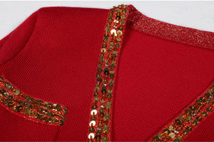 <span class=keywords><strong>Abito</strong></span> elegante in maglia primaverile con decorazione a forma di rosa da donna a manica lunga scollo a V <span class=keywords><strong>abito</strong></span> <span class=keywords><strong>corto</strong></span> Mini a linea - Product Image 4