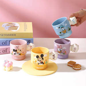 Juego de 4 <span class=keywords><strong>Tazas</strong></span> de Cerámica con Asa de Mickey y sus Amigos, 300 ml, Taza de Leche para Niños con Diseño de Dibujos Animados - Product Image 2