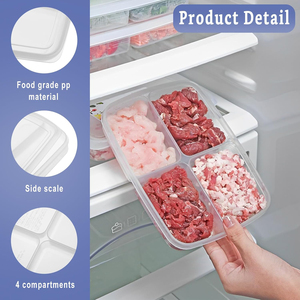 Multi-purpose <b>Plastic</b> Transparent PP Stackable Rectangle Baby Preservation Food Storage <b>Box</b> with Cover 6-10L Capacity - Product Image 3