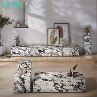 Marbre italien Calacatta Viola de qualité supérieure HZX pour table basse - Pierre de luxe durable et écologique pour cuisine et salle de bain, taille personnalisée