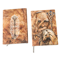 Nubia — couverture rigide en cuir A5, carnet de notes, vintage, magique, coloré, planificateur en cuir gaufré 3D, pour ordinateur portable