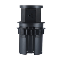 Multiprise de bureau avec 3 prises universelles CA, ports USB-A et USB-C, et prises multiples en forme de tour
