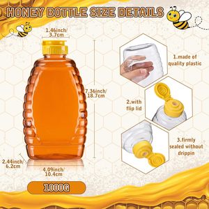 ขวดบีบน้ำผึ้งรุ่นใหม่ขายดี ขวดพลาสติกสำหรับน้ำผึ้ง 250 มล. 500 มล. ขวดจ่ายน้ำผึ้ง - Product Image 2