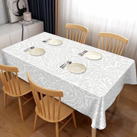 Nappe rectangulaire gaufrée imprimée en gros, nappe en PVC imperméable, nappe en plastique