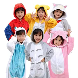 Bán Trực Tiếp Ropa De Nios Trẻ Em Dễ Thương Khủng Long Panda Owl Mèo Đồ Ngủ Chàng Trai Cô Gái Onesie Flannel Ngủ Pijama